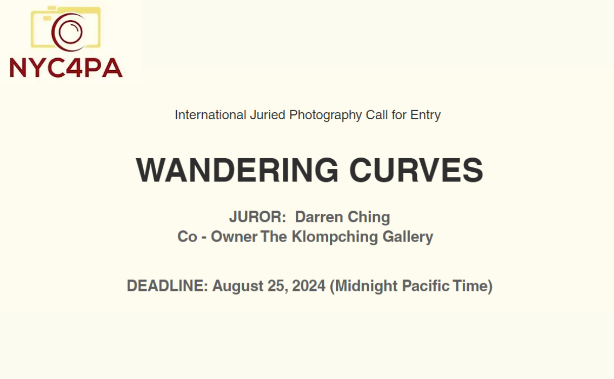 2024 國際攝影評審團徵集參賽作品：徘徊曲線 International Juried Photography Call For Entry ...